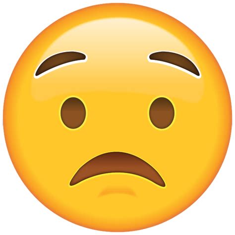 Download Worried Face Emoji Emoji Island