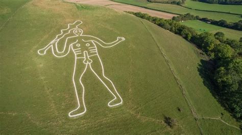 The Cerne Abbas Giant The 180 Foot Naked Figure Carved Into The