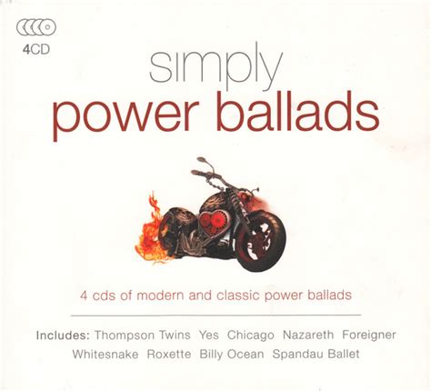 Simply Power Ballads 4 Cds Of Modern And Classic Power Ballads 2016 Box Set Discogs