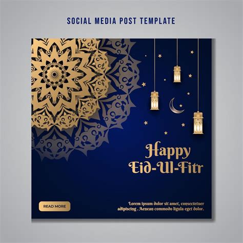 Happy Eid Ul Fitr Celebration Social Media Post Or Eid Mubarak Wish