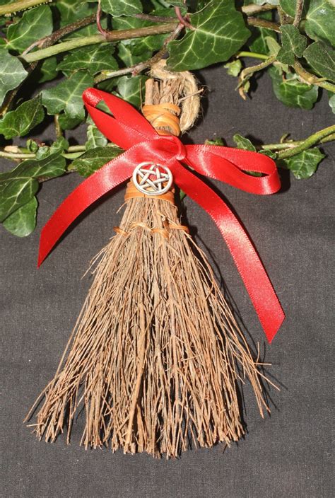Small Cinnamon Broom Or Besom With Pentagram Pagan Wicca