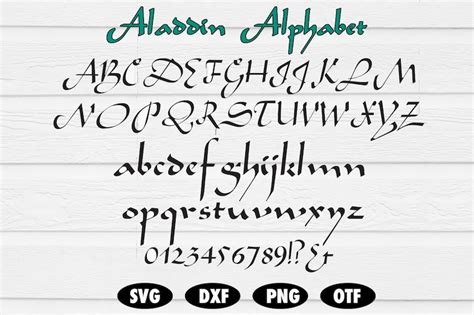 Aladdin Font Svg Aladdin Letters Svg Aladdin Alphabet Svg Etsy
