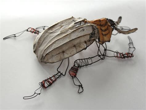 Beetle 2 Wire And Paper Joel Armstrong Insect Art