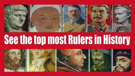 Rulers In History See The Top Most Rulers In History Youtube