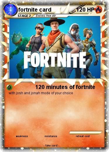 Pokémon Fortnite Card 120 Minutes Of Fortnite My Pokemon Card