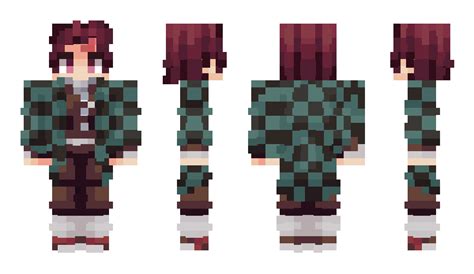 tanjiro minecraft skin 64x64 steve