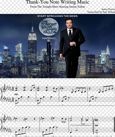 Jimmy Fallon Thank You Note Writing Music Hd Png Download X Png Image