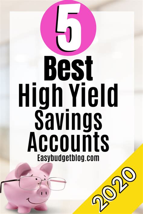 5 Best High Yield Savings Accounts Of 2020 Easy Budget