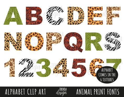 Animal Print Font Safari Font Zoo Leopard Font Cheetah Etsy Australia