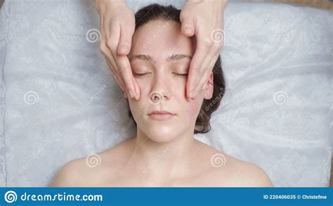Shooting Of Woman Gets A Facial Massage Stock Image Image Of Female Pleasure 220406035
