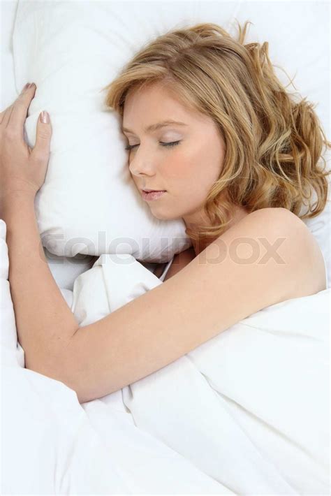 Sleeping Woman Stock Image Colourbox