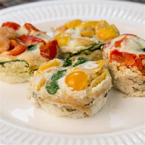 These macaroons are another one of our favorite uses for egg whites. Egg White Cups with Spinach and Tomato