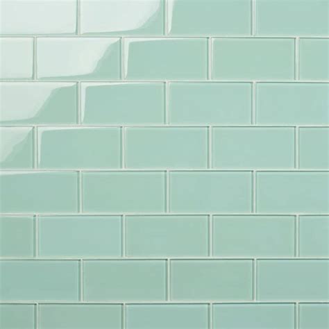 Ivy Hill Tile Contempo Spa Green Polished 3 In X 6 In X 8 Mm Glass