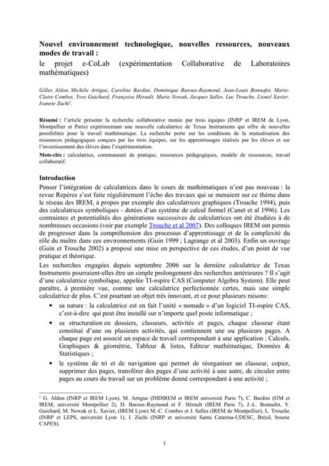 Pdf Nouvel Environnement Technologique Nouvelles Ressources