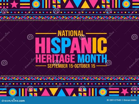 National Hispanic Heritage Month Celebration Colorful Background