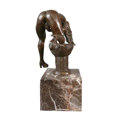 Bronze Sculpture Collectible Statue Art Nouveau Sensual Nude Female