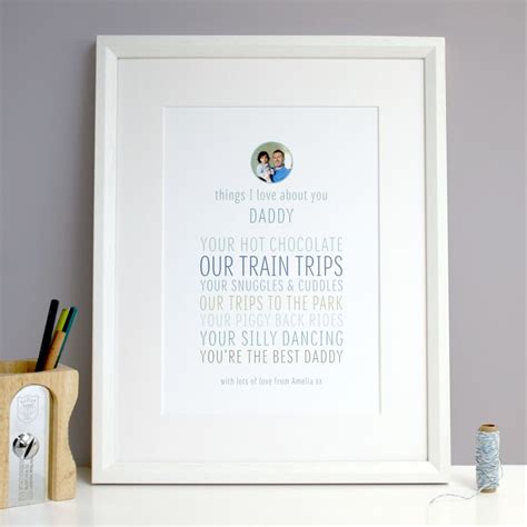 Personalised Things I Love About Dad Or Grandpa T Molly Moo Designs