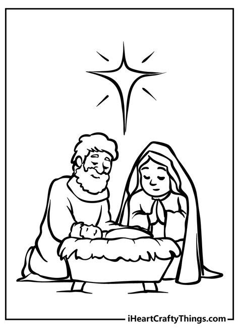 Christmas Coloring Pages Nativity Printable