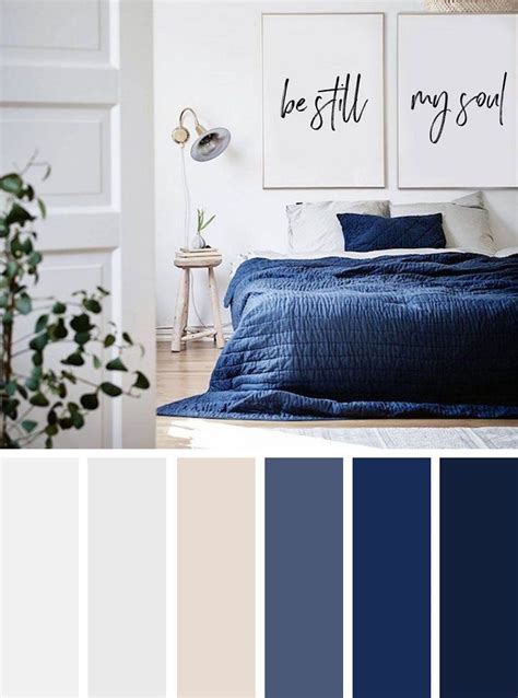 The Best Color Schemes For Your Bedroom Navy Blue And Neutral Bedroom