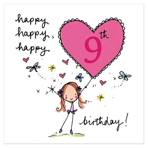 Happy 9th Birthday Birthday Wishes Cards Messages Lines Images