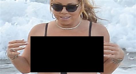 Topless Photos Of Mariah Carey On The Beach Leak To The Internet Photos