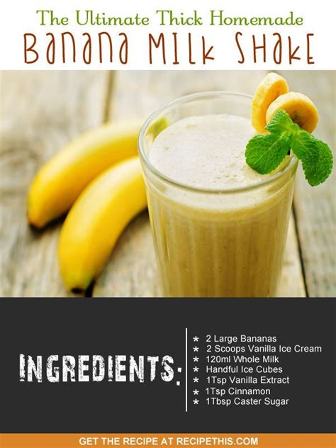 Ice Cream Maker Recipes The Ultimate Thick Homemade Banana Milk Shake
