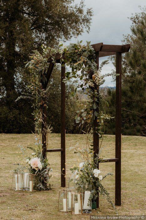 Stunning Wedding Ceremony Arch For Outdoor Wedding Dark Wood With