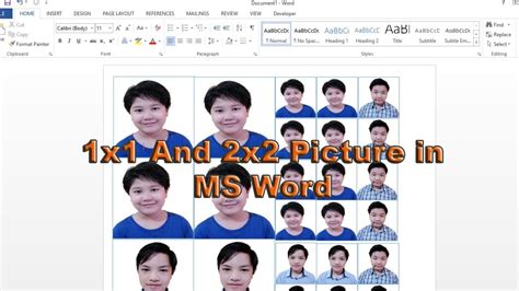 How To Create 2x2 And 1x1 Picture In Ms Word Tagalog Remove