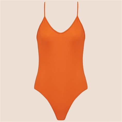 Bower Swimwear Hutton One Piece Swimsuit Burnt Orange Garmentory