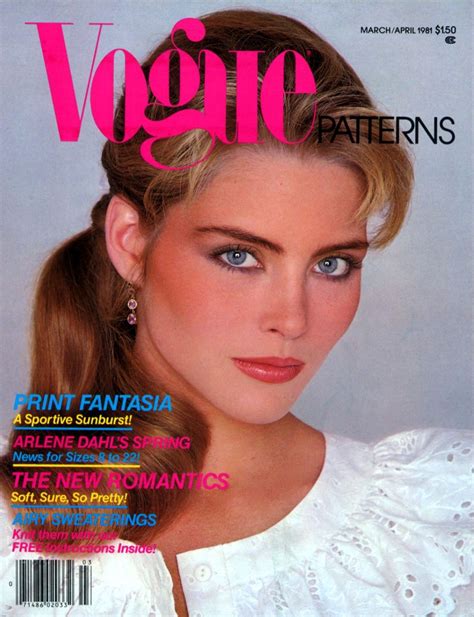 Kim Alexis Vogue Patterns March April1981 Cover Supermodels Of The 80s Pinterest