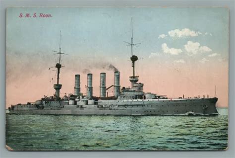 Sms Roon Battleship Ww1 Wwi German Navy Ship Boat War Postcard B1 2250 Picclick