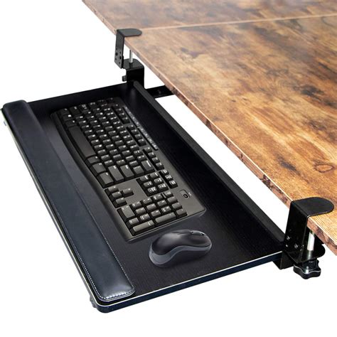 Buy Slsy Large Keyboard Tray Under Desk Pull Out Ergonomic Keyboard Drawer With Keyboard Wrist