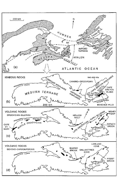A Map Of The Northern Appalachians Showing Tectonic Subdivision