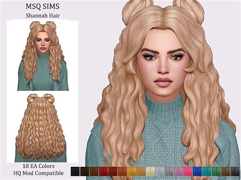 Shannah Hair By Msqsims The Sims Resource Sims 4 Hairs
