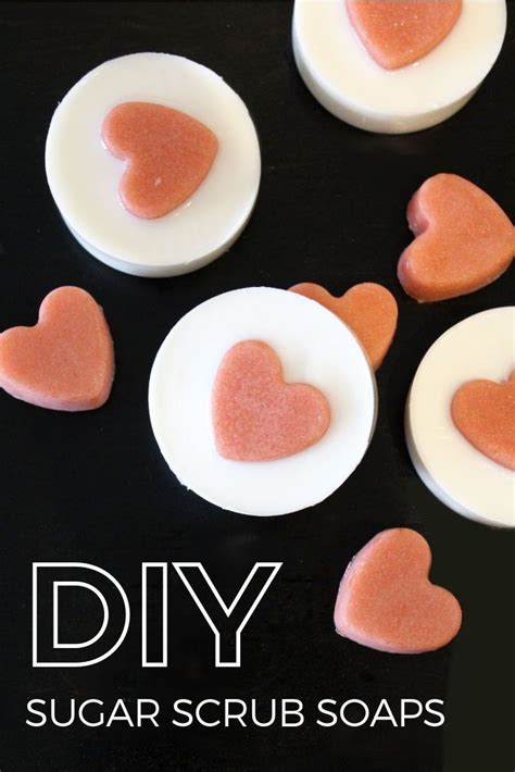 Easy Melt And Pour Soap Recipe With Solid Sugar Scrub Hearts Homemade