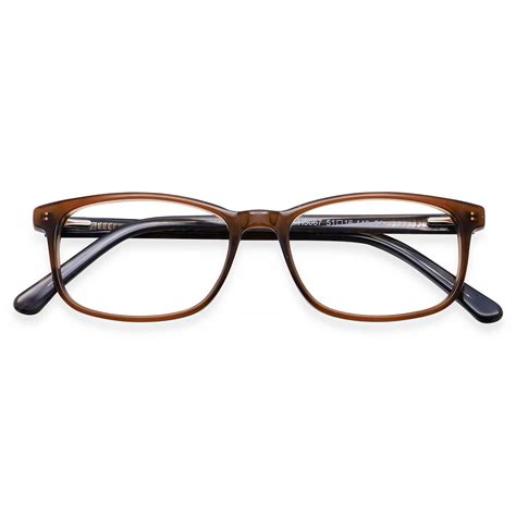 h5067 rectangle brown eyeglasses frames leoptique
