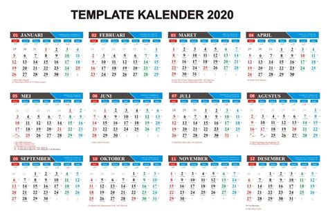 Gratis Download Master Kalender 2020 Lengkap Dengan Hari Kalender