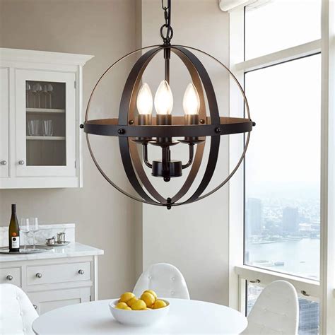 Buy Ganeed Pendant Light Industrial Globe Pendant Lighting Vintage Chandelier Spherical Hanging