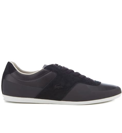 Lacoste Mens Turnier 316 1 Leathersuede Trainers Black Coggles