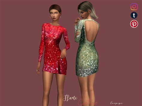 The Sims Resource Embellished Short Dress Mdr60