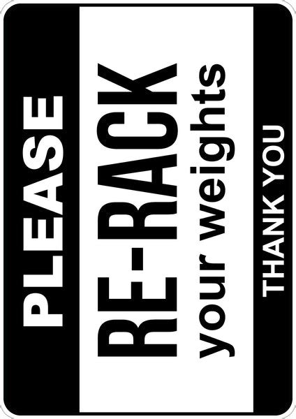 Please Re Rack Your Weights Printed Sign Create Signs Australia