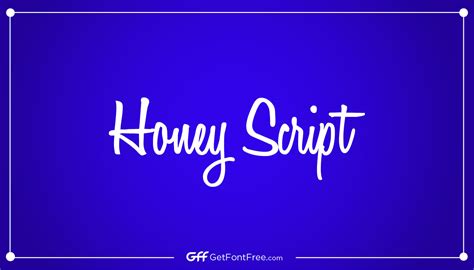 Honey Script Font Get Font Free