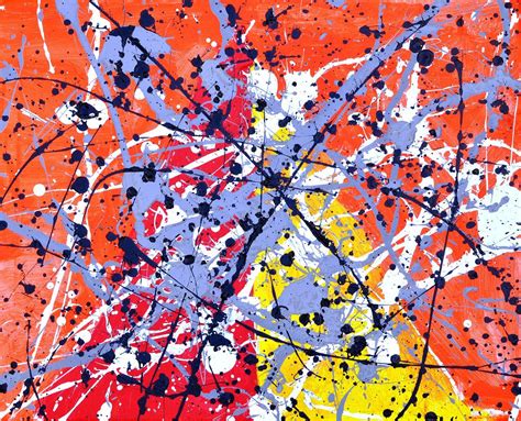 Splatter Paintings Pollock Style Recipe Action Painting Splatter