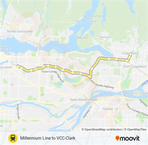 Millennium Line Route Schedules Stops And Maps To Vcc Clark Updated