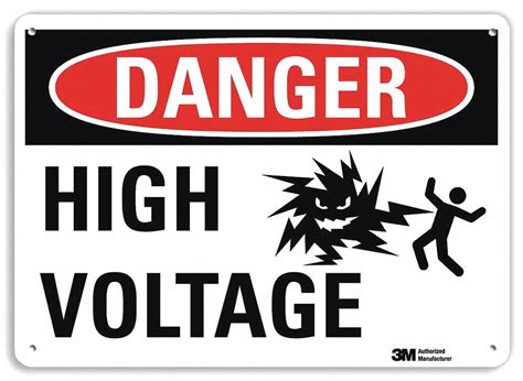 Lyle Danger Sign Sign Format Traditional Osha High Voltage Sign