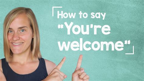 German Lesson 43 How To Say Youre Welcome A1 Youtube