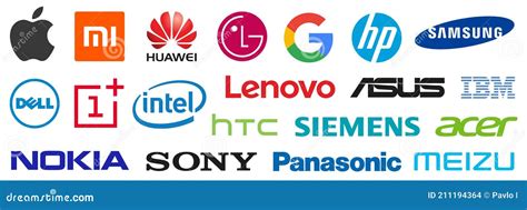Top Electronic Companies Logo World`s Leading Computer Brands Apple