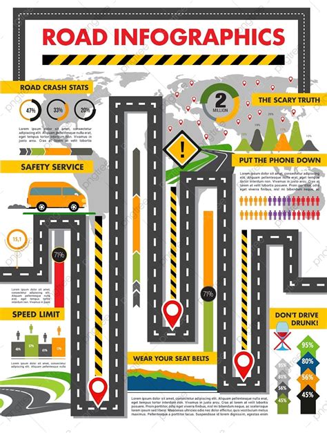 Road Infographics Vector Template Poster Template Download On Pngtree