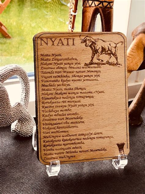 Nyati Detembo Wooden Plaque Zimnative