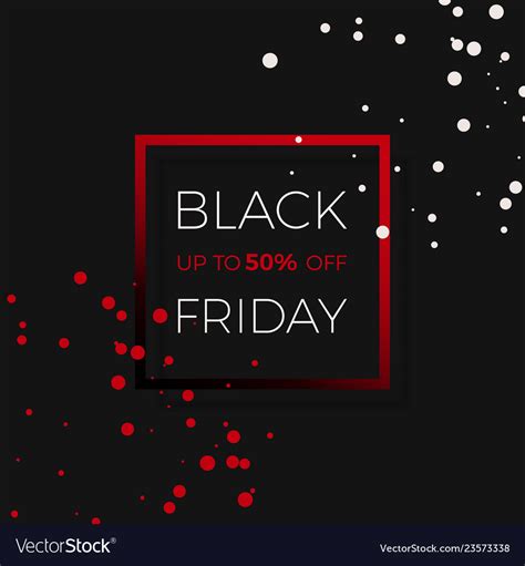 Black Friday Discount Sale Promo Banner Design Vector Image
